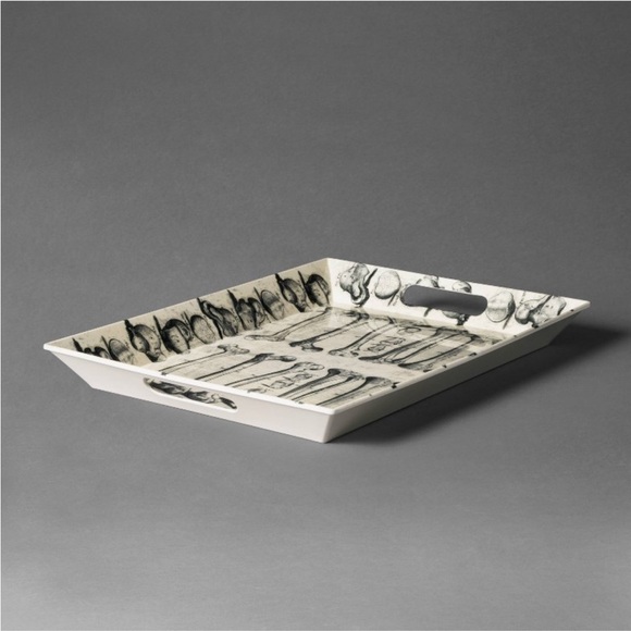 JOHN DERIAN NWT bone to pick melamine rectangle serving tray -19x14 - Picture 3 of 6